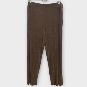 Chico's Travelers Neutral Taupe Slinky Stretch Pullon Pants Size XL/16